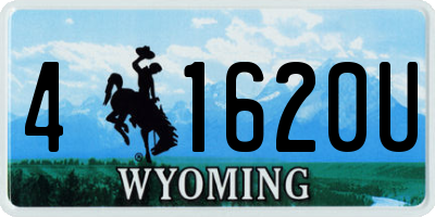 WY license plate 41620U