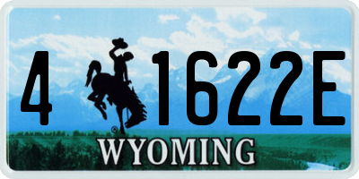 WY license plate 41622E