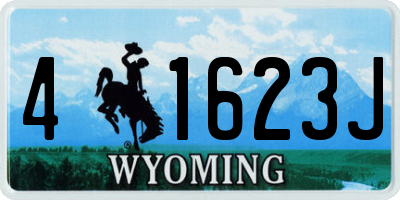 WY license plate 41623J