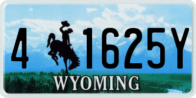 WY license plate 41625Y
