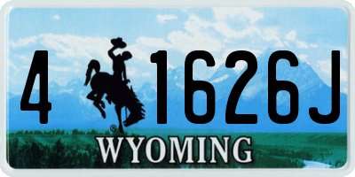 WY license plate 41626J