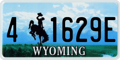 WY license plate 41629E