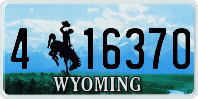 WY license plate 41637O