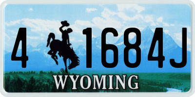 WY license plate 41684J