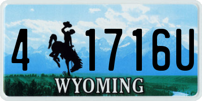 WY license plate 41716U
