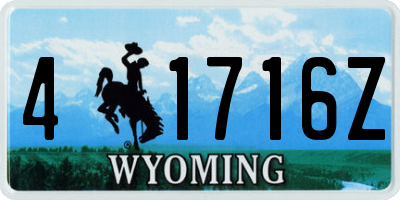 WY license plate 41716Z