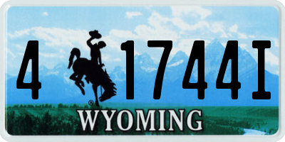 WY license plate 41744I