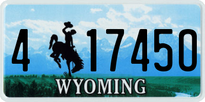WY license plate 41745O