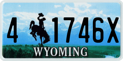 WY license plate 41746X