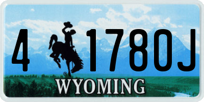 WY license plate 41780J