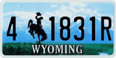 WY license plate 41831R