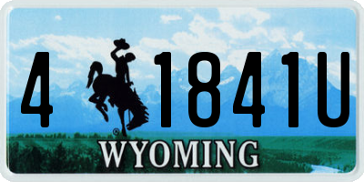 WY license plate 41841U