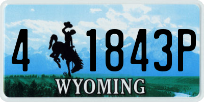 WY license plate 41843P