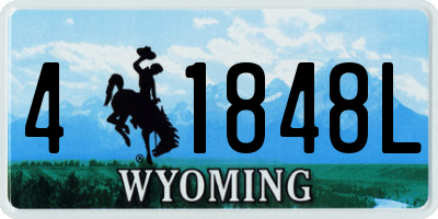 WY license plate 41848L