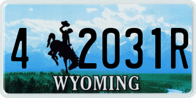 WY license plate 42031R