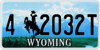 WY license plate 42032T