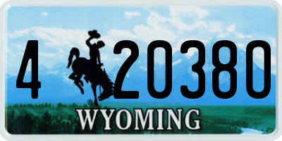 WY license plate 42038O
