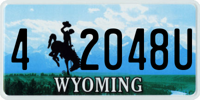WY license plate 42048U