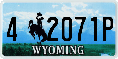 WY license plate 42071P