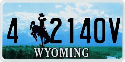 WY license plate 42140V