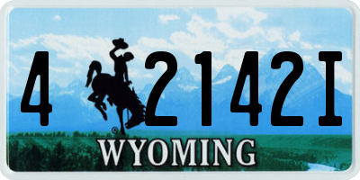 WY license plate 42142I