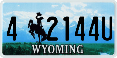 WY license plate 42144U