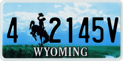 WY license plate 42145V