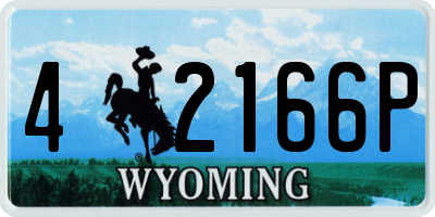 WY license plate 42166P