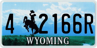 WY license plate 42166R