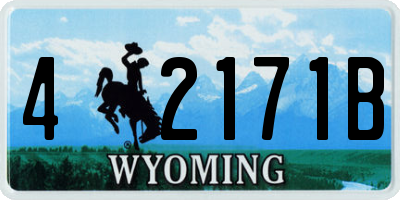 WY license plate 42171B