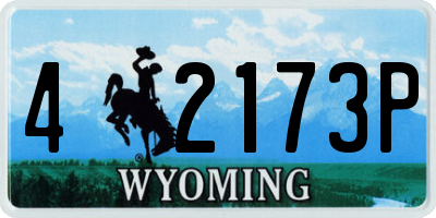 WY license plate 42173P