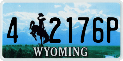 WY license plate 42176P