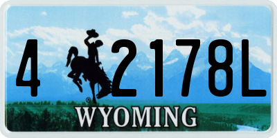 WY license plate 42178L