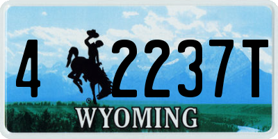 WY license plate 42237T