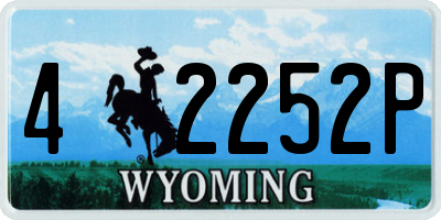 WY license plate 42252P