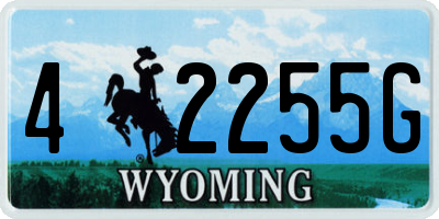 WY license plate 42255G