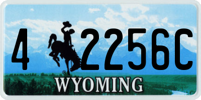 WY license plate 42256C