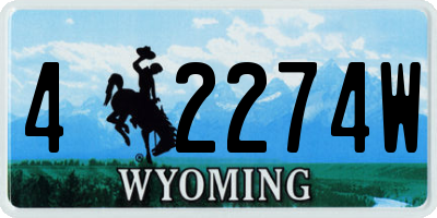 WY license plate 42274W