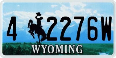 WY license plate 42276W