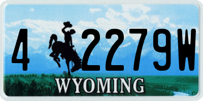 WY license plate 42279W