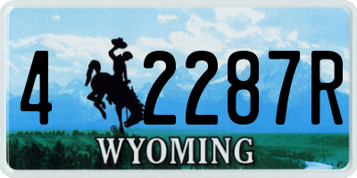 WY license plate 42287R