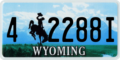 WY license plate 42288I