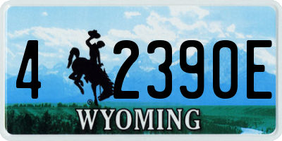 WY license plate 42390E