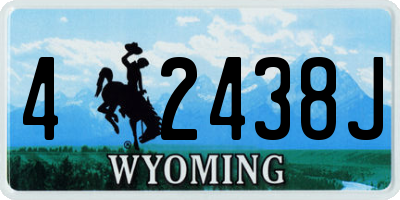WY license plate 42438J