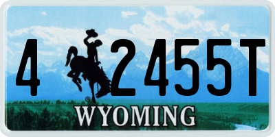 WY license plate 42455T