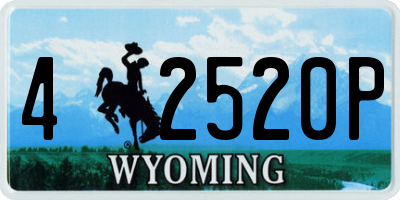 WY license plate 42520P