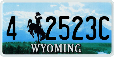 WY license plate 42523C