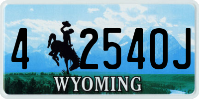 WY license plate 42540J