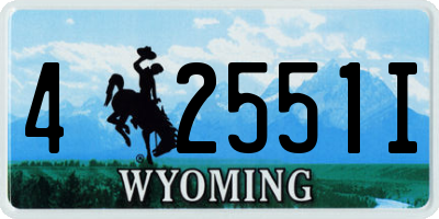 WY license plate 42551I