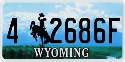 WY license plate 42686F